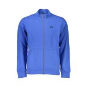 La Martina Elegant blå fleece sweatshirt med brodyr Blue, Herr