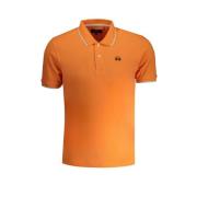 La Martina Kontrast Polo Skjorta med Logobroderi Orange, Herr