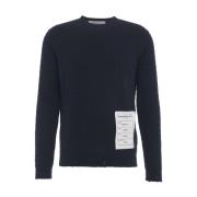 Amaránto Blå Stickat Aw24 Handtvätt Blue, Herr