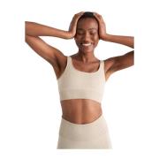 Aim'n Beige Ribbed Seamless Bra Beige, Dam