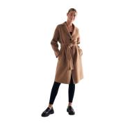 Aim'n Camel Classic Wool Coat Brown, Dam