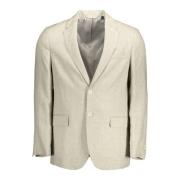 Gant Klassisk Linnejacka med Logo Beige, Herr