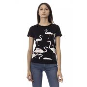 Trussardi Elegant Svart Kortärmad T-shirt Black, Dam