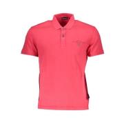 Napapijri Rosa Polo Shirt med Tryck och Logotyp Pink, Herr