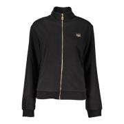 Cavalli Class Elegant Pullover med Borstad Dragkedja Black, Dam