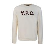 A.p.c. Ekologisk Bomull Sammetseffekt Sweaters Beige, Herr