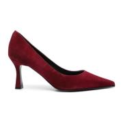 Roberto Festa Bordeaux Suede Kate Pumps Red, Dam