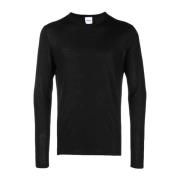 Aspesi Svart Crew-Neck Ulltröja Black, Herr