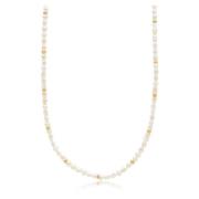 Nialaya Womens Mini Pearl Necklace Yellow, Dam