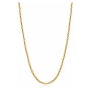 Nialaya Mens Gold Modern Figaro Belcher Chain Yellow, Herr