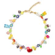 Nialaya Womens Charm Choker Yellow, Dam