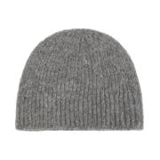 Dries Van Noten Grå Moss Beanie Ull Broderi Gray, Dam