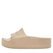 Balenciaga Vintage Pre-owned Gummi sandaler Beige, Dam