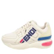 Fendi Vintage Pre-owned Laeder sneakers Beige, Dam