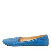 Bottega Veneta Vintage Pre-owned Laeder lgskor Blue, Dam