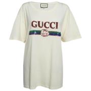 Gucci Vintage Pre-owned Bomull toppar White, Dam