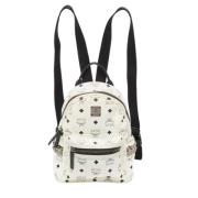 MCM Pre-owned Pre-owned Canvas ryggsckar White, Dam