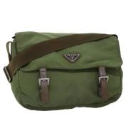 Prada Vintage Pre-owned Nylon prada-vskor Green, Dam