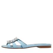 Manolo Blahnik Pre-owned Pre-owned Tyg lgskor Blue, Dam