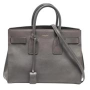 Yves Saint Laurent Vintage Pre-owned Laeder totevskor Gray, Dam