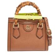 Gucci Vintage Pre-owned Laeder totevskor Brown, Dam