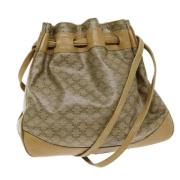 Celine Vintage Pre-owned Canvas axelremsvskor Beige, Dam