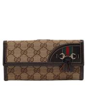 Gucci Vintage Pre-owned Canvas plnbcker Beige, Dam