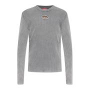 Diesel Ribbed Top Gray, Herr