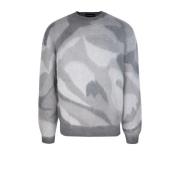 Emporio Armani Camouflage Sweater Grå Gray, Herr