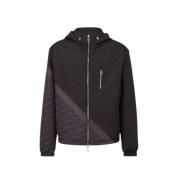 Fendi Reversibel vindjacka med huva Svart Grå Diagonal Motiv Black, He...