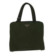 Prada Vintage Pre-owned Nylon totevskor Green, Dam