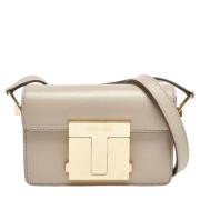 Tom Ford Pre-owned Pre-owned Laeder axelremsvskor Beige, Dam