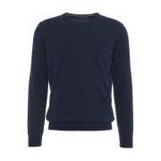 Kangra Blå Stickad Tröja Aw24 Blue, Herr