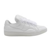 Lanvin Vita Läder Curb XL Low Sneakers White, Herr