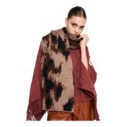 Silvian Heach Mönstrad Halsduk Mohair Blandning Polyester Akryl Brown,...