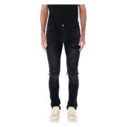 Amiri Vintage Svarta Bandana Jacquard Skinny Jeans Black, Herr