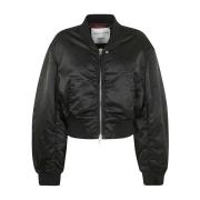 Agolde Svart Bomberjacka Black, Dam