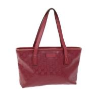 Gucci Vintage Pre-owned Canvas totevskor Red, Dam