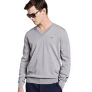 Lacoste Elegant V-Neck Wool Sweater Gray, Herr