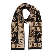 Moschino Logo Multifärgat Ullhalsduk Black, Dam