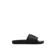 Palm Angels Slides med logotyp Black, Herr