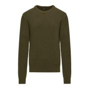 BomBoogie Varm Bomull Crew Neck Sweater Green, Herr