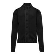 BomBoogie Varm Mock-neck Bomullskardigan Black, Herr