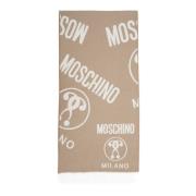 Moschino Logo Fransad Ullsjal Beige, Herr