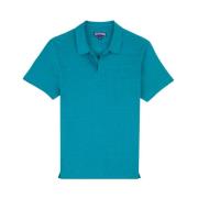 Vilebrequin Herr Linne Jersey Polo Skjorta Blue, Herr