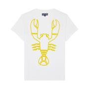 Vilebrequin Herr Hummer Tryck Ekologisk Bomull T-shirt White, Herr