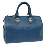 Louis Vuitton Vintage Pre-owned Laeder handvskor Blue, Dam