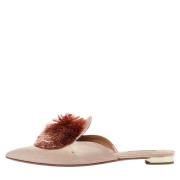 Aquazzura Pre-owned Pre-owned Satin mules Pink, Dam