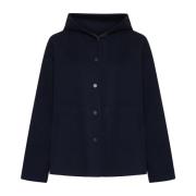 Max Mara Weekend Navy Blue Wool Short Coat Blue, Dam