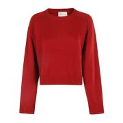 Loulou Studio Mysig Stickad Oversized Sweater Red, Dam